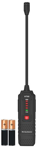 Lancoon Gasleckdetektor Hochempfindlicher Gasdetektor mit Sonde Akustischer&Licht Alarm Lokalisierung der Quelle von Erdgas Methan Propan Brennbares Gas für Haus RV