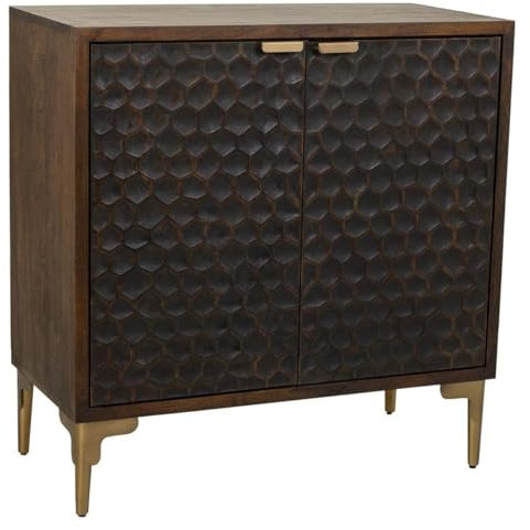 Alexandra House Living Konsole, Braun, Holz, Eisen, 40 x 85 x 83 cm
