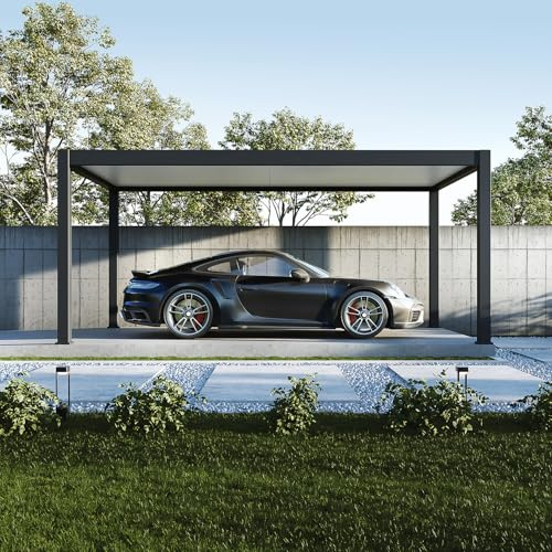 Weide Carport | Aluminium Pergola | 3 x 5,3 M | Garage, Autoüberdachung, anthrazit