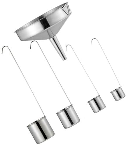 OKUMEYR Imbuto Per Cucina in Acciaio Resistente Con Mestolo Filtro Per Olio Vino Succo Manico Comodo Per Appendere e Risparmiare Spazio
