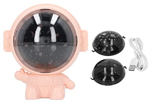 lvifloae Astronaut Projector, LED Star Galaxy Projector Rotatable USB Rechargeable Astronaut Projector Star Light with Music Function 5V 1A White for Bedroom, Room Decoration, Part (Pink)