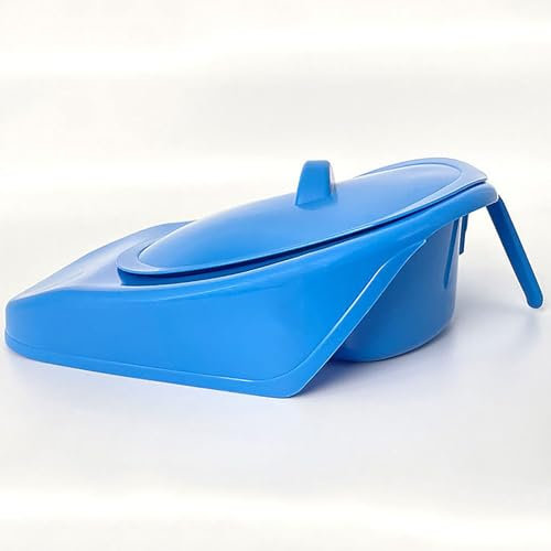 KJZMJOZ Padelle WC, Padella Portatile per la casa Padella Grande in plastica Facile da Pulire con Manico per pazienti Donna Incinta Anziani(B)