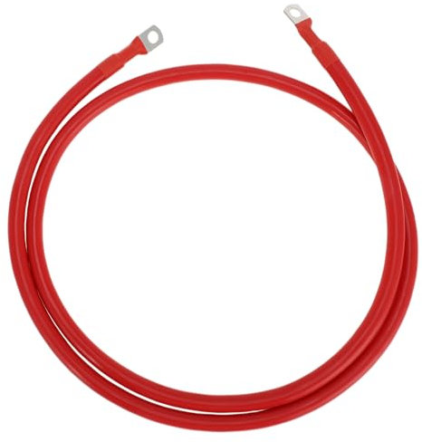 VekAuto 1 Pc Battery Inverter Cable 2 AWG Gauge 5FT 5/16 Lug Battery Cable Universal for Car Vehicle Boat RV Solar Tinned Copper Red