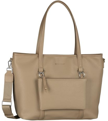 TOM TAILOR Jamila Damen Shopper Umhängetasche Reißverschluss Groß