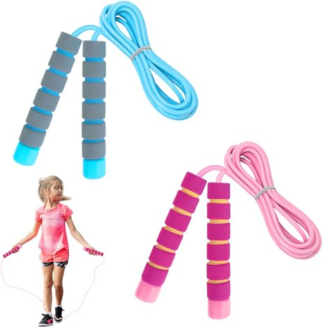 Skipping Rope for Kids 2 Piece Adjustable Child Skipping Rope Kids Skipping Ropes for Boys And Girls To Exercise (2.6m)