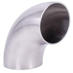 Gomito OD per Tubi in Acciaio Inox, Raccordo for Tubo in Acciaio Inox SUS, Gomito a saldare di Testa OD 12,7/-52 mm, 90 Gradi(22mm OD)