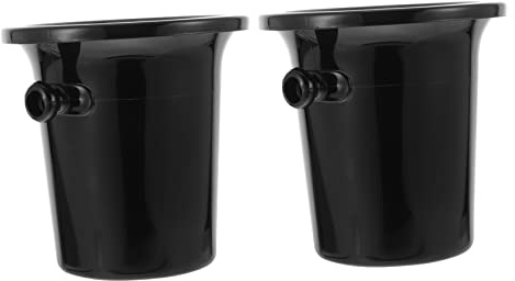 Gatuida Escupideras para Cata De Vinos Negras 2 Piezas, Cubos De Hielo De Plástico Doble Asa, Accesorio Duradero para Bodegas y Fiestas De Vino