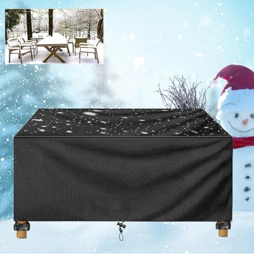 Copritavolo Da Giardino Impermeabile 170x160x75cm/LxPxA Telo Copertura Tavolo Esterno,Copertura per Mobili Da Giardino Impermeabile,Set Di Coperture per Mobili Da Esterno,Con Sistema Di Cordoncino