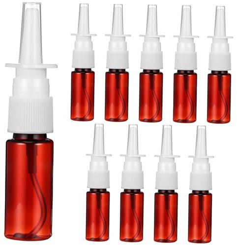 MUCKLILY Bottiglia Spray Nasale da 15ml in Plastica Marrone, 10 Pezzi