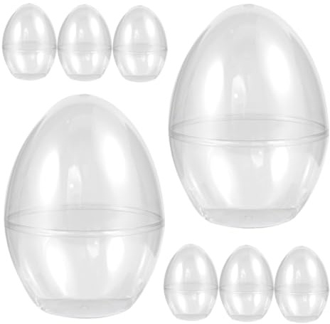 Generic Fillable Plastic Easter Eggs 8Pcs Jumbo Boxes for Easter Candy and Craft Party Use