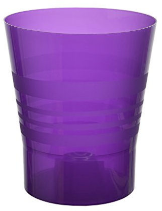 Maceta para orquídea, transparente, 15 cm, diversos colores, morado oscuro