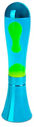 Balvi Lampada Lava Magma Colore Blue/Lime Lampadina Inclusa Alluminio/Vetro 45cm