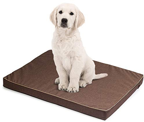 BOUTIQUE ZOO Hundematratze für Hunde | M: 88 x 65 x 6 cm | Hundesofa Hundekissen Hundematte für groß und klein | Codurastoff | Elegant | Waschbar | Farbe: Braun