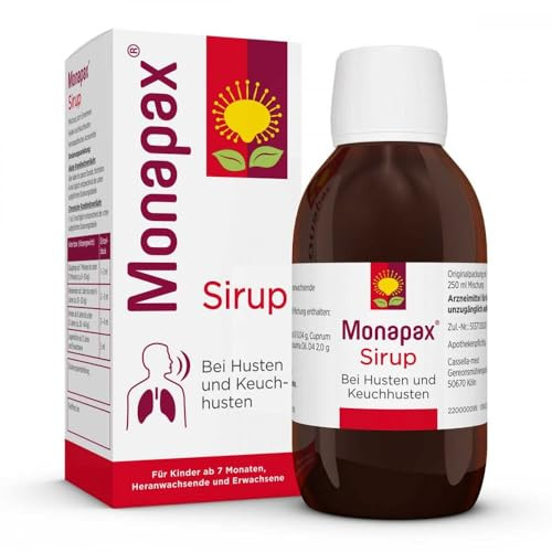 Monapax® Sirup | gegen Reizhusten | pflanzlich, ab 7 Monaten | 250 ml | Stillt den Hustenreiz und mindert nachweislich die Anzahl und Intensität der Hustenanfälle, ohne Süß- & Konservierungsstoffe