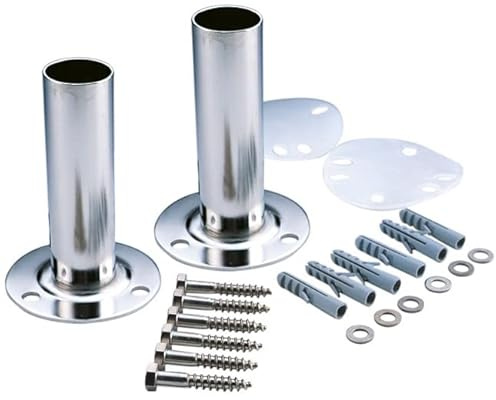 Suinga Ancrage amovible avec platine | Compatible avec escaliers de piscine | tube Ø 43 mm | Installation facile et sûre | Accessoire résistant pour fixation et entretien dans les piscines