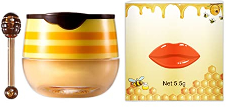 Máscara De Labios, Mascarilla De Labios De Miel, Bálsamo Labial Hidratante Para Labios Secos, Máscara De Labios Voluminizador, Mascarilla Para Dormir De Labios Hidratante Para Labios Suavizar