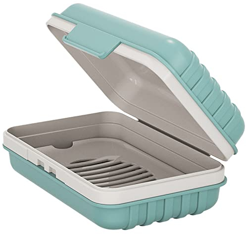 Doter Porte-savon de voyage avec couvercle – Boîte à savon drainante pour douche – Étui à savon de voyage compact anti-fuite pour le camping, la randonnée, la salle de sport et une utilisation en