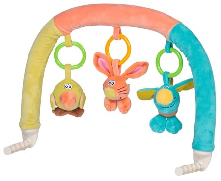 Peg Play Bar - Barra de Juegos con Sonajeros y Peluches - Compatible con Las Tronas Tatamia, Siesta y Prima Pappa de Peg