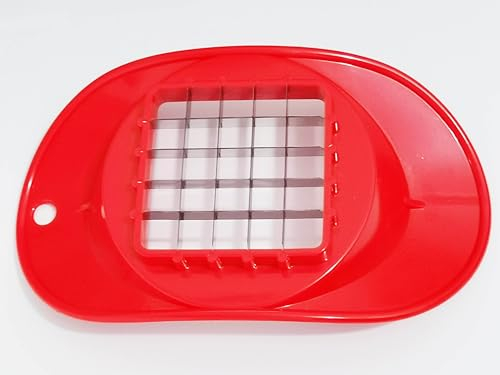 Egg Chopper Fruit Salads Cuter Potato Cutter Hard Boiled Fruit Cube,Vegetable Slicer,White Onion Chopper Food Chopper Manual Mandolin Slicer,Cheese Grater - Length of Each Small Grid 0.5 Inch,RED