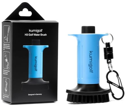 kumigolf H3 Golf Wasserbürste mit Wassertank – Golf Bürste für Golfschläger Reinigung, Golfschläger Bürste & Schlägerreiniger – Magnetclip, Nylonborsten – Premium Golf Zubehör Geschenk