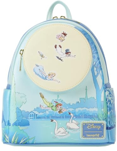Loungefly Disney Peter Pan You Can Fly Glow Mini Backpack, Conifer,ultra Light Blue,yellow, Standard, Mini