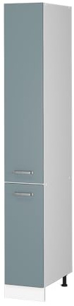 Vicco Hochschrank R-Line, Universalschrank, Blau-Grau/Weiß, 30 cm mit Türen