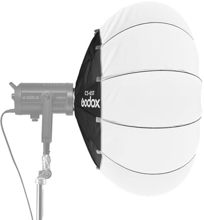 Jemora CS-50T Softbox Pieghevole Professionale da 50 cm/19,6 Pollici con Lanterna a sgancio rapido con Supporto Bowen Standard per Fotografia in Studio Ritratto Streaming Live