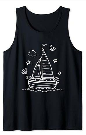 Segeln Cartoon Segellehrer Segeltour Tank Top
