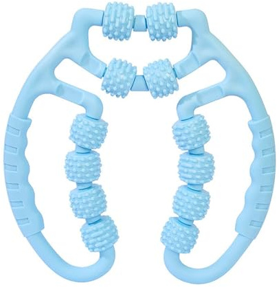 12-Rad-Ring-Klemme, Beintrainer, Beinmuskeltraining, Fitness, Taille, Schönheit, Beingerät, Yoga, Massageroller, Muskelentspannungsrolle (blau)