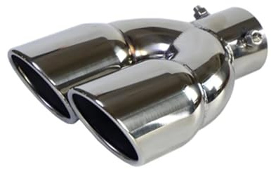 Embout Échappement 3 Pouces 76 Mm Double Embout Échappement Diamètre Extérieur Tuyau Universel(Ruban Droit)