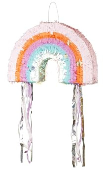 Piñata 50x33x10cm Regenbogen - Party Dekoration zum Befüllen - Partyspiele für Kindergeburtstag Geburtstag Hochzeit Party - Geburtstagsdeko Partydeko & Partyzubehör - Bunt Pastell