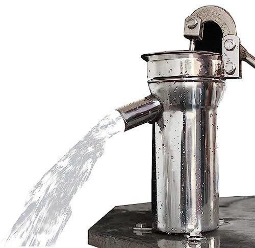 Stainless Steel Hand Pressure Well Pump Durable Manual Suction Pump for Ground Water in Home Gardens and Marine Use