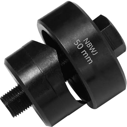 Blechlocher Lochstanzer Schraublochstanzer 50 mm Blechstanzer Lochschneider mit Sechskantadapter für Küchenarmaturen, Spüle, Stahlplatte, Edelstahl, Metall