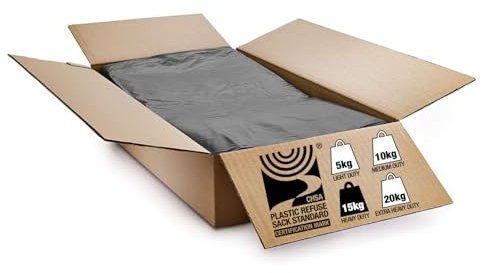 Black Refuse Sacks Bin Bags CHSA 15KG Heavy Duty (737x965) 200 bags