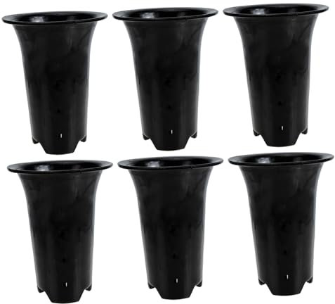 UKCOCO 6pezzi Vasi per Pp Alto Laterali per Controllo Acqua Vasi per Piante per Uso Interno Design Elegante e Pratico