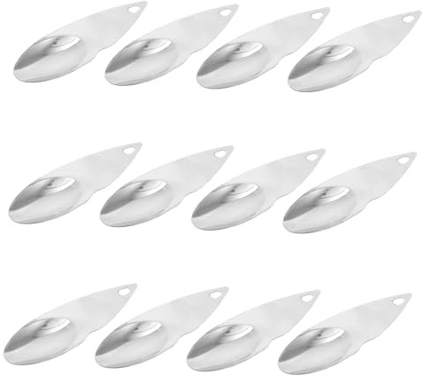 Mobestech 12piezas Cuchara y Cortador De Kiwi Herramientas Inoxidable para Pelar y Cortar Ligero y Portátil