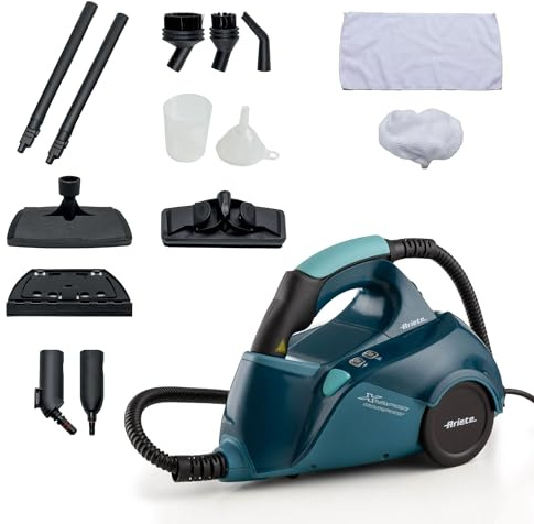 Ariete 4145 XVapor Comfort, Pulitore a vapore, Uccide 99,9% germi e batteri, Kit accessori, Vapore continuo 45', 1500W, 5 bar, Blu