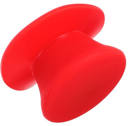 Bouton Résistant en Couvercle Silicone Rouge de Casserole à Chaleur | Poignée Intégrée Plate, Remplacement Pratique, Prise Confortable, Usage la Cuisine, pour Couvercles de Casseroles