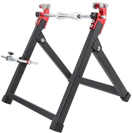 Yechiry Soporte Equilibrador de Ruedas, Herramienta de Equilibrio Truing con Neumático Estático de Acero Resistente, Conos de Centrado Ajustables para Bicicletas Deportivas ATV UTV
