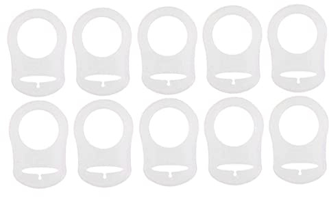 10 pezzi porta ciuccio ciuccio in silicone morbido anello per clip pratico adattatore universale per accessori per l'alimentazione del bambino
