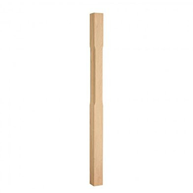 Oak 90mm Chamfered Stair Newel Post 1500mm (Half Post) with Cap L