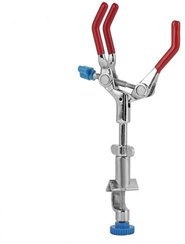 Adjustable Three Prong Swivel Flask Clamp Lab Glassware Condenser Holder Quick Clip For Laboratories