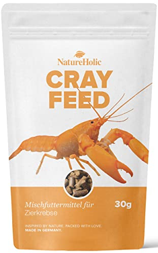 NatureHolic - Krebsfeed Krebsfutter I eignet Sich ideal für Omnivore Krebse der Gattungen Procambarus, Cambarus, Cambarellus, Astacus und die Cherax Krebse aus Australien I Made in Germany