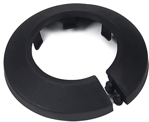 MroMax Passend für 3,33 cm schwarze Kunststoff-PP-Rohrabdeckung, 34 mm, 1 Stück Flansch, Wasserrohr-Dekoration, Rosette, Schnappkappe für Küchenventile, Waschbecken-WC-Zuflussrohre, um Lücken zu