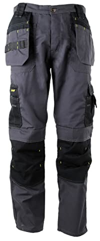 STANLEY Huntsville Men's Polycotton, Holster Pocket, Utility Cargo Work Trouser, Grey W38/L31