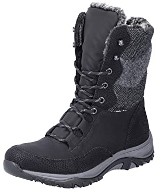 Rieker Bottes de trekking M9643 pour femme, Combinaison noire., 41 EU