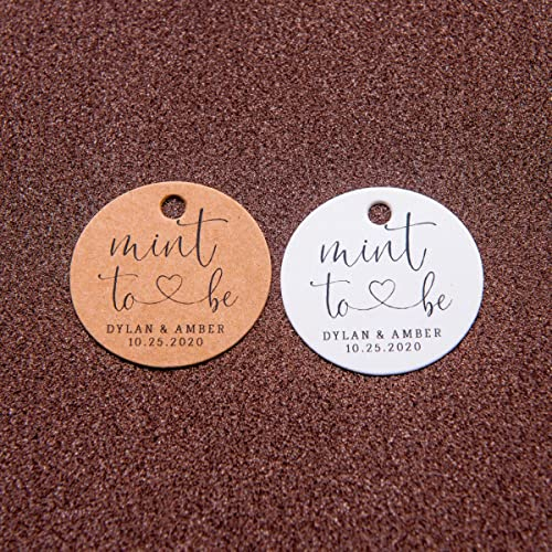 Y14 – 200 Stück 3,5 cm rundes Kraftpapier/weißes Papieretikett Produktetikett Personalisierung des Etiketts Kleidungsetikett personalisiertes Etikett Geschenkanhänger – 120 Stück Kraftpapier