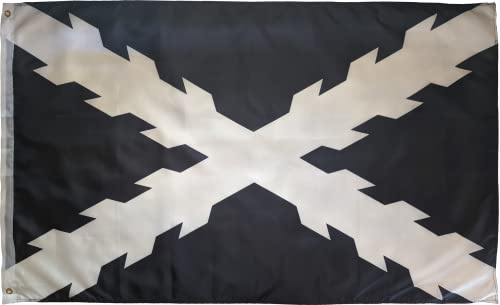 Bandera de la cruz de borgoña en color negro