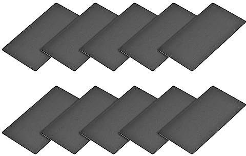 METALLIXITY 10uds En Blanco Metal Tarjeta 80mm x 40mm x 0, 5mm Negro | Anodizado Aluminio Identificación Placa, para Hogar Interior Bricolaje Señalización Grabado