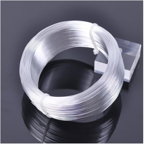 Aluminiumdraht 1 große Rolle 0,6 mm, 0,7 mm, 0,8 mm, 1 mm, 1,5 mm, 2 mm, 2,5 mm, 3 mm, Aluminium, Weichmetall-Perlendraht for Schmuckherstellung, DIY-Handwerk (Color : A1 Silver Color, Size : 0.6MM